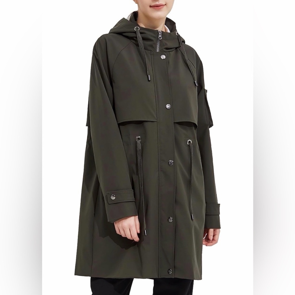 NWT Women's Dark Green Rain Jacket